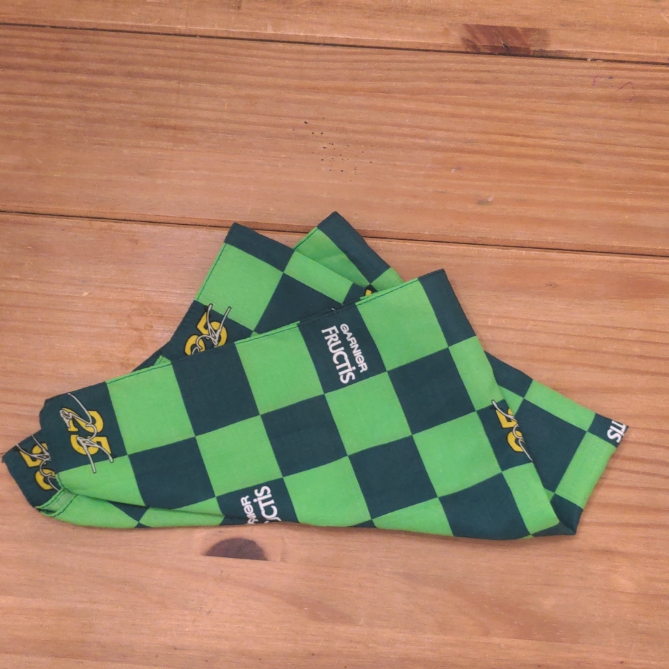 Nwot Brian Vickers 25 Garnier Fructis Green Checkered Bandana 20 Square